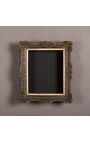 Рамка в стил Луи XIV "Монпарнас" с вътрешни рафтове (шкаф) черна патина