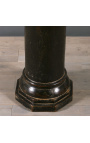 Columna de pedestal gran en fusta negra patinada - Mida L