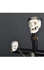 Crucifijo (Tamaño L) "Memento Mori" en madera negra, metal y cuerno