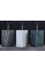 "I nærheden af Booni" rektangulære bordlampe i sort marmor og sølv-farvet metal