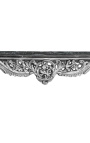 Konsol barok Louis XV Rocaille forgyldt træ og sort marmor