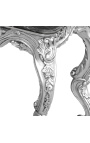 Konsol barok Louis XV Rocaille forgyldt træ og sort marmor