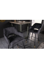 Design "Madrid" bar chair in gray velvet