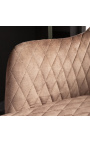 Design "Madrid" bar chair in greige velvet