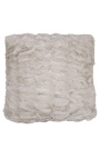 Beige pude i imiteret pels 45 x 45