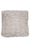 Beige faux fur cushion 45 x 45