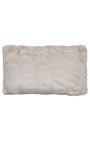 Coussin imitation fourrure de couleur beige 30 x 50