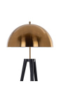 "Aktuality" podlahová lampa so zlatým kovovým odtieňom
