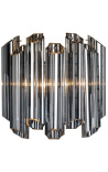 Lesavi wall lampe i røyket glass og metall inspirert av Art Deco