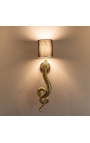 "Snake" wall light in gold colored aluminum