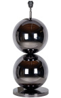 Gran lámpara Jason con 2 esferas en acero inoxidable negro
