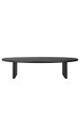 330 cm oval dining table in recycled black oak