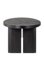 330 330 cm oval spisebord i genbrugt sort eg