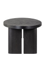 Mesa de jantar oval de 330 cm em carvalho preto reciclado