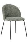 Dining stol "Alia" design i thyme sammet med svarta ben