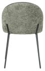 Cadira de menjador disseny "Alia" de vellut farigola amb potes negres