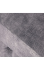 Poltrona "Rhea" design Art Déco Chesterfield in velluto grigio