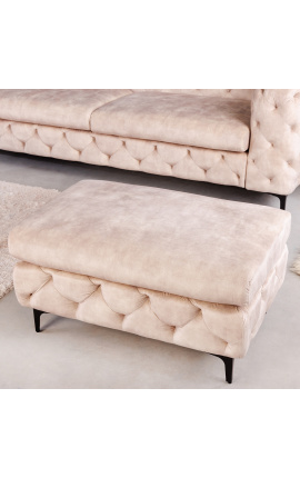 Panca &quot;Rhea&quot; design Art Déco Chesterfield in velluto champagne