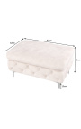 Banquette "Rhea" design Art Deco Chesterfield en velours champagne