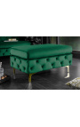 Bench Rhea Arte Deco Diseño de Chesterfield en terciopelo verde esmeralda