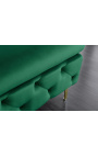 Banco "Rhea" design Art Deco Chesterfield em veludo verde esmeralda