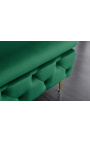 Bench "Rhea" Art Deco Chesterfield design i smaragd grön sammet