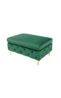 Banco "Rhea" design Art Deco Chesterfield em veludo verde esmeralda