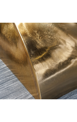 Beistelltisch aus goldenem Stahl mit gedrehtem Effekt