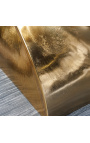Zlatý ocelový odkládací stolek s krouceným efektem