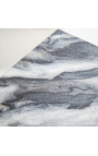 "Keigo" firkantet sofabord i sort metal og grå marmor top