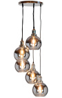 Design chandelier "Wolny i" 5 palonych szklanek