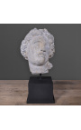 Didelė skulptūra "Artemido galva" iš terakotos ant juodos pagrindo