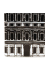 Τετράγωνη γλάστρα με καπάκι "Palace" σε ασπρόμαυρη επισμαλτωμένη πορσελάνη