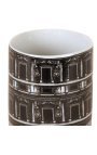 "Palača" čaša u crno-bijelom emajliranom porcelanu
