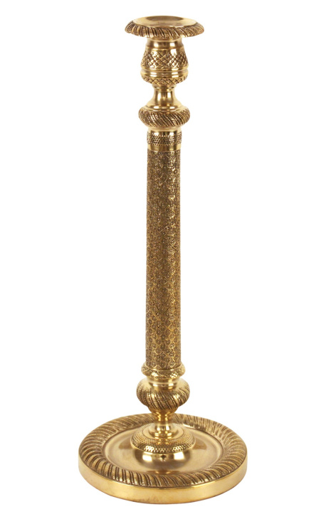 Large gilt bronze candlestick