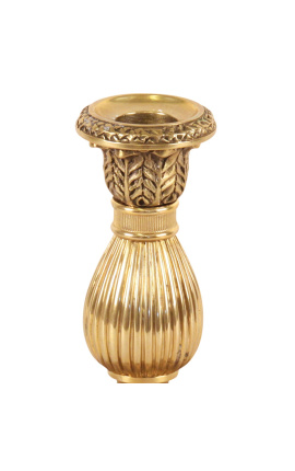 Empire stiliaus paauksuota bronzinė žvakidė