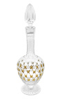 Crystal decanter (ewer) met goud-grote bloempatroon