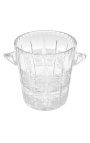 Size M champagne bucket in hand-blown and cut crystal