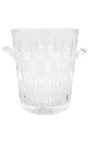 Size L champagne bucket in hand-blown and cut crystal