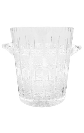 Size L champagne bucket in hand-blown and cut crystal