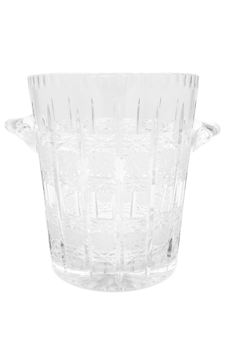 Seau à champagne taille L en cristal soufflé et taillé à la main