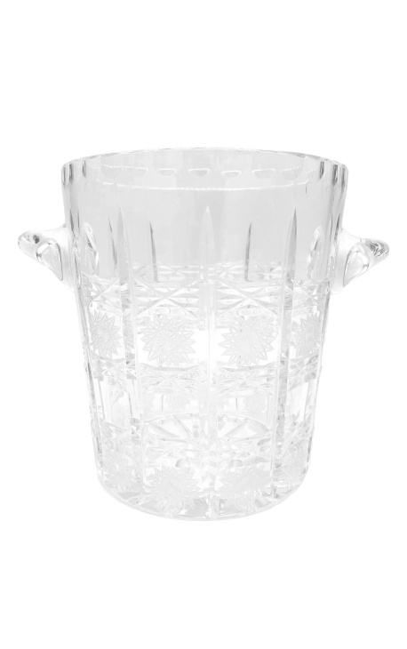 Size M champagne bucket in hand-blown and cut crystal