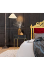 BOHO sängbord - svart ek och gyllene rostfritt stål