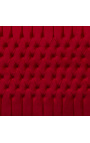 Cama barroca burdeos tela de terciopelo rojo y madera de oro