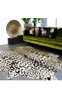 Real alfombra de vaca con impresión jaguar