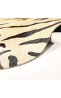 Real cowhide rug with tiger print