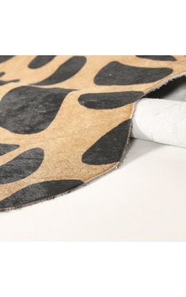 Real alfombra de vaca con impresión de jirafa