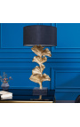 Contemporary lamp "Ginkgo Leaves" golden aluminum