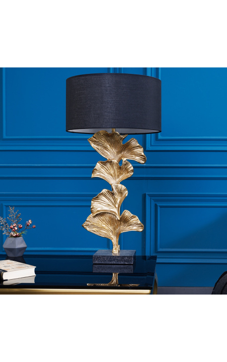 Contemporary lamp "Ginkgo Leaves" golden aluminum