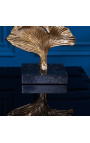 Contemporary lamp "Ginkgo Leaves" golden aluminum